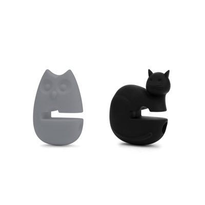 Fox Run Brands Brands 2 Piece Cat and Owl Silicone Pot Clip Spoon Rest