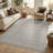 Boho UV-Resistant Woven Indoor/Outdoor Area Rug In Gray/White-1391314914-1391314915