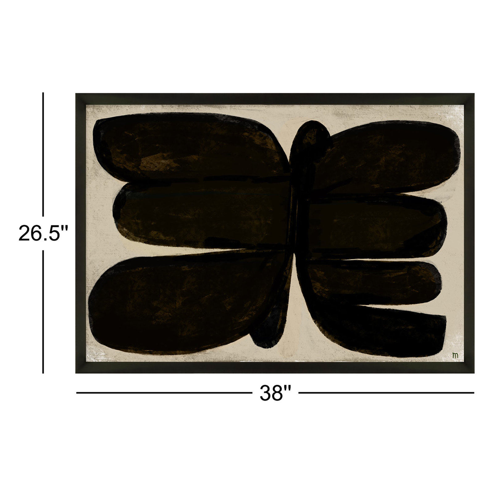 Dragonfly "Dragonfly" Print, Black, 26.5" H x 38" W x 1.25" D