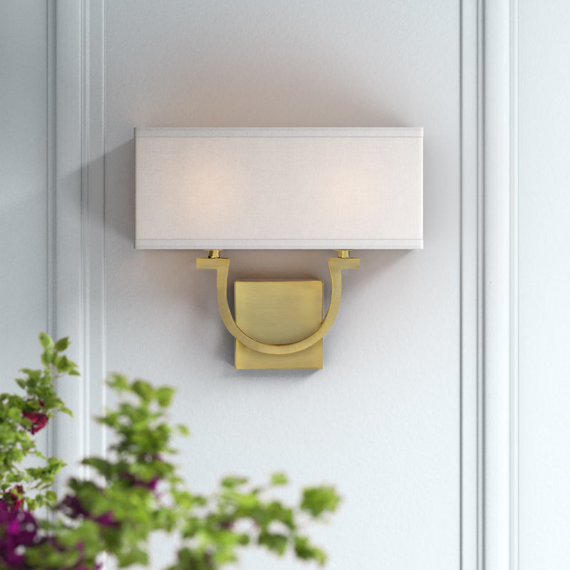 Carlisle 2-Light Dimmable Armed Sconce, Brass