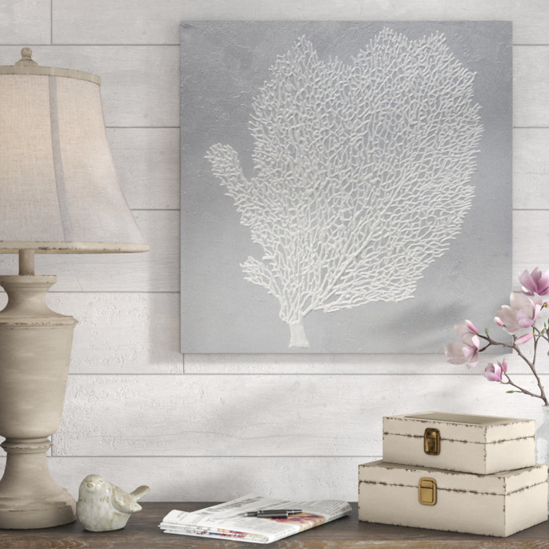 «Seafan douzième» par L. Bodine - impression, L 24 po x H 24 po x P 1,5 po, Couche de verre
