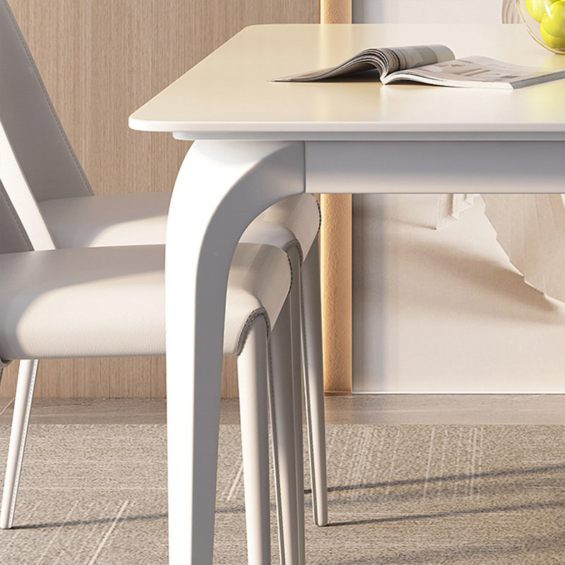 Table de salle à manger blanche, H 29,53 po x L 55,12 po x l 31,5 po