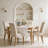 55" Natural Wood Dining Table,  Solid Wood Look Dinner Table for 2-4 People,  Rectangular Farmhouse Kitchen Table with Classic Turned Legs for Kitchen, Dining Room & Breakfast Nook