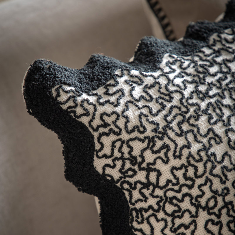 Bennette Black Square Throw Cushion