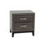 Table de chevet 2 chambres avec finition chêne gris rustique, bois massif délicat avec 2 tiroirs, chêne, bois, fascinant