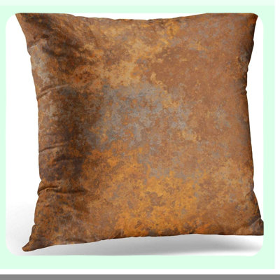Rustic Metal Copper Pillowcase - High Resolution Cushion Cover for Sofa, Bedroom, Car - Decorative Throw Pillow Cover