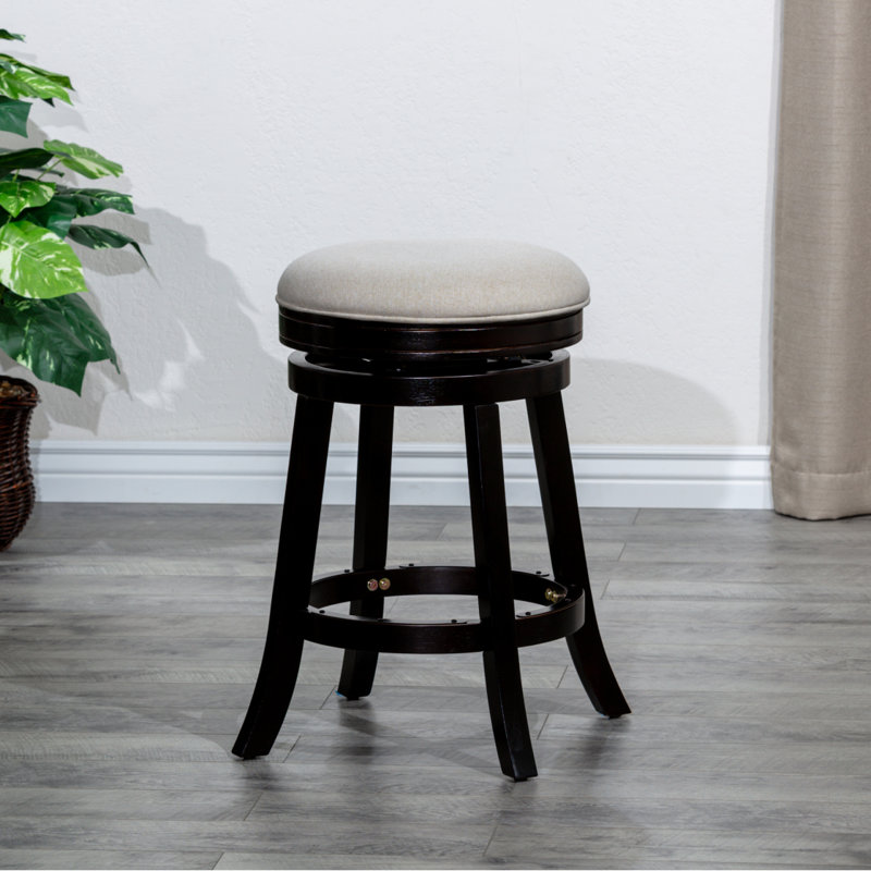 Tabouret, siège en tissu, Espresso