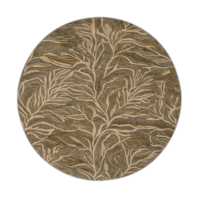 Nature Brown Indoor and Outdoor Area Rug, Rectangle 5' x 7'
