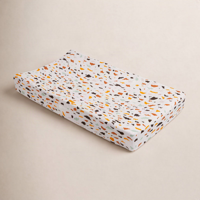 Terrazzo Quilted Muslin Changing Pad Cover