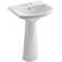 Cimarron® 26.81" Vitreous China U-Shape Pedestal Bathroom Sink with Overflow