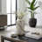 Modern Ceramic Marble Pattern Table Jar with Lid for Home Decor - Decorative Cylindrical Tall Jar for Storage Accent or Shelf Styling - Black-954810461-1071804049