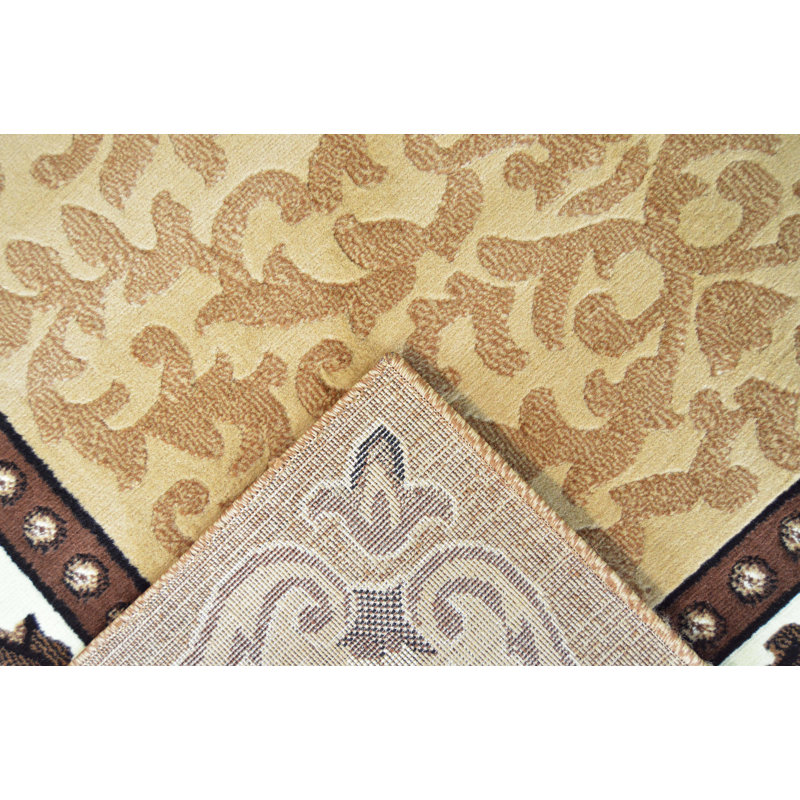 Tapis oriental beige / brun Eilidh, Rectangle 8 pi x 10 pi 5 po