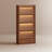 Solid Wood Bookcase with Flip-Up Tempered Glass Doors, 3-Color LED Lights, 4-Tier Shelves and 1 Drawer, Display Cabinet for Living Room, Office, Kitchen Pantry-574052822