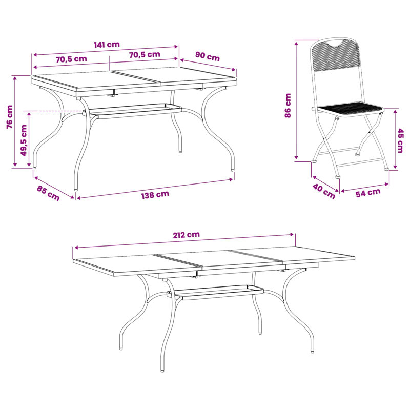Patio Dining Set with, 8