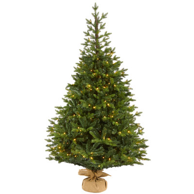 Lighted Artificial Fir Christmas Tree