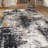 Abstract Yellow/Black/Gray Area Rug-1849441059