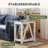 Huspon 24" End Table With Charging Station And Storage Shelf, Farmhouse Sofa Small Side Table With 2 USB Ports And 2 Power Outlets-2020792061