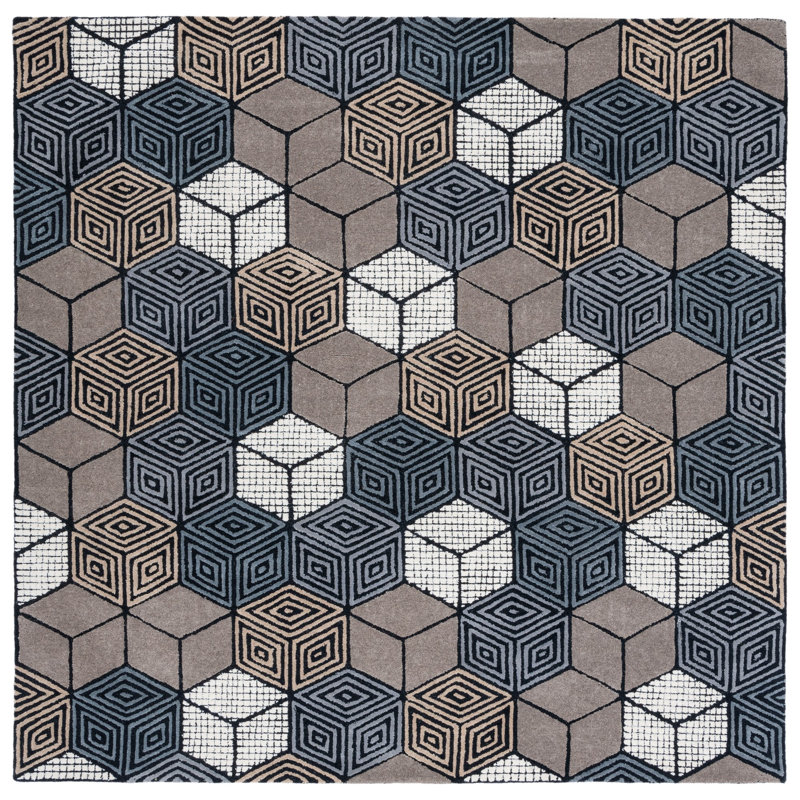 Tapis en laine touffeté à la main Fifth Avenue, Carré 7 pi