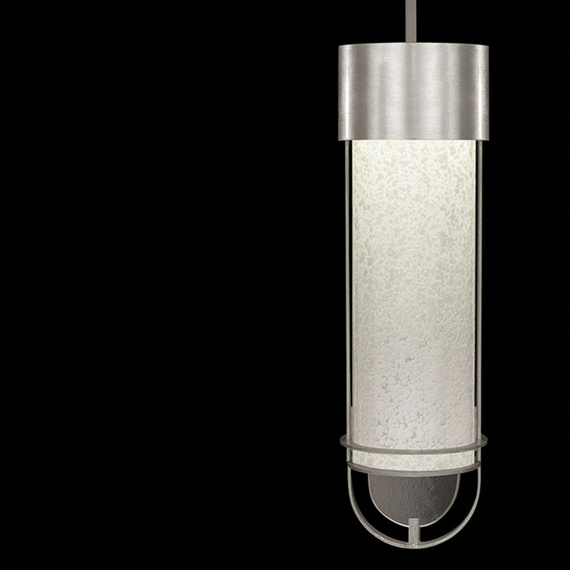Luminaire suspendu rond BOND 5.5, Blanc, Argent