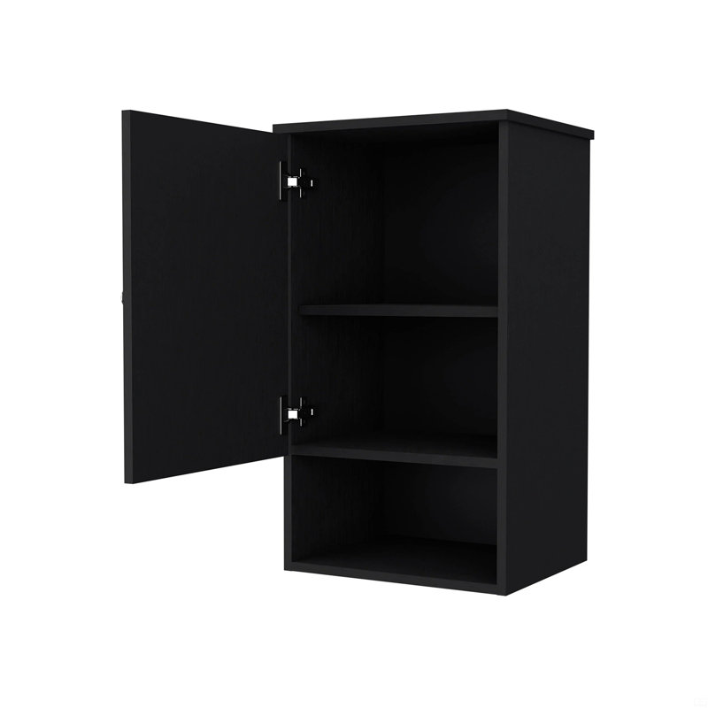 Medicine Cabinet With One Door, Black