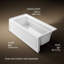 Archer® 66" X 32" Alcove Bath with Bask® Heated Surface, Integral Apron, Integral Flange, and Right-Hand Drain-1828374211-1769425170