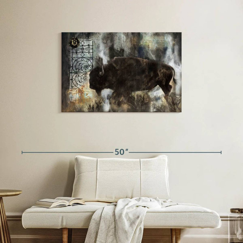 Brampt Wandering Buffalo, 24" H x 36" W