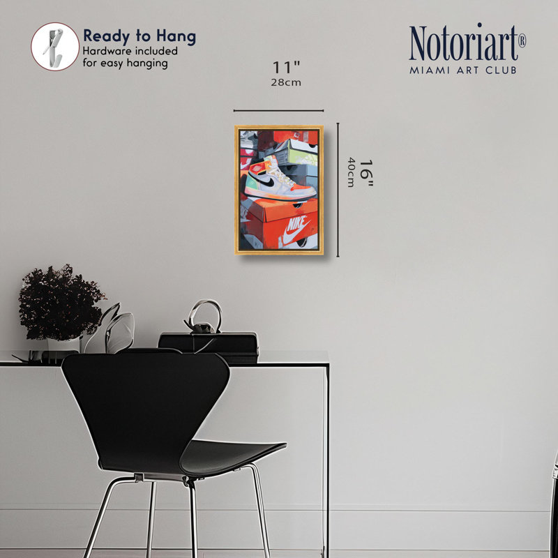 Reproduction d'art rétro sur toile par Notoriart, 10" H x 15" W, Cadre doré