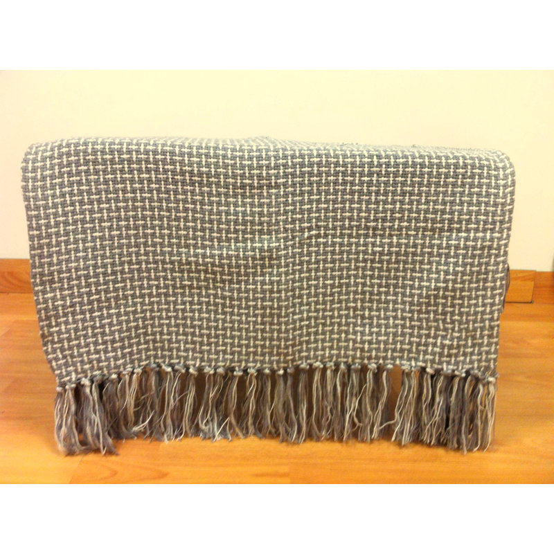 BASKET WEAVE Alauda Throw Blanket, Brown
