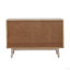 Buffet décoratif de rangement en bois blanc à 2 portes