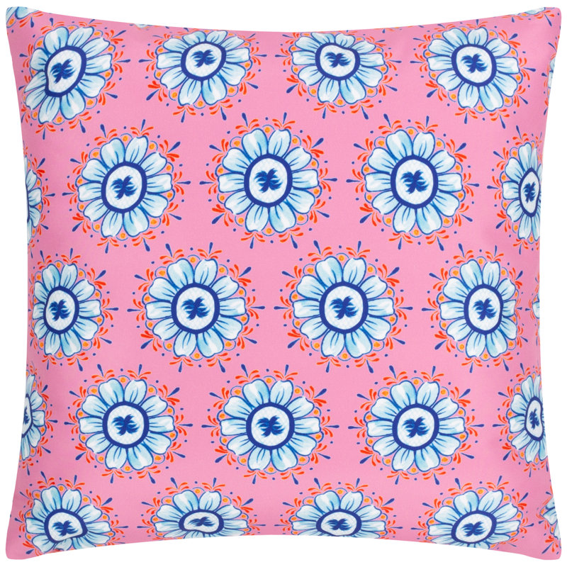 Melhoun Indoor / Outdoor Floral Square Throw Cushion Cover