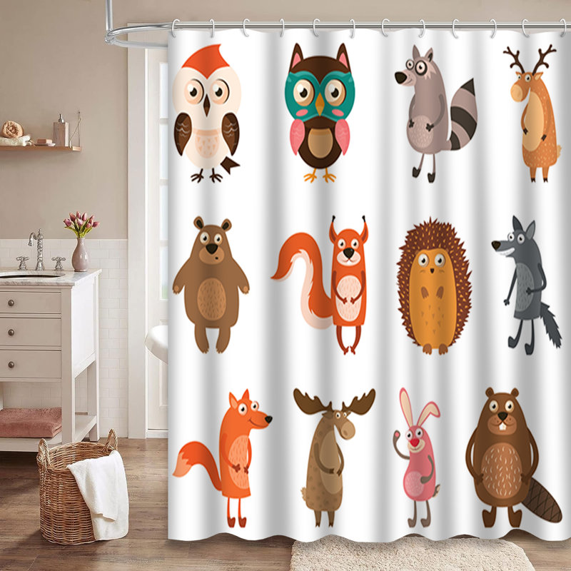Rideau de douche avec 12 crochets, L 72 po x l 84 po