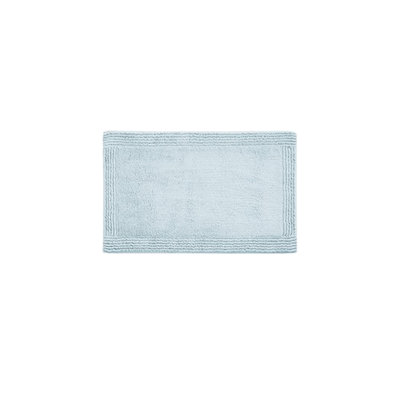 Blue 21x34" Reversible Bath Rug, 100% Cotton, 3000 Gsm, Keep Bathroom Clean And Tidy Cotton Reversible, Construction