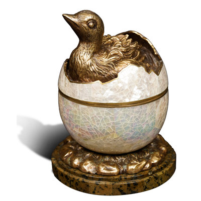 Boîte à œufs en autruche