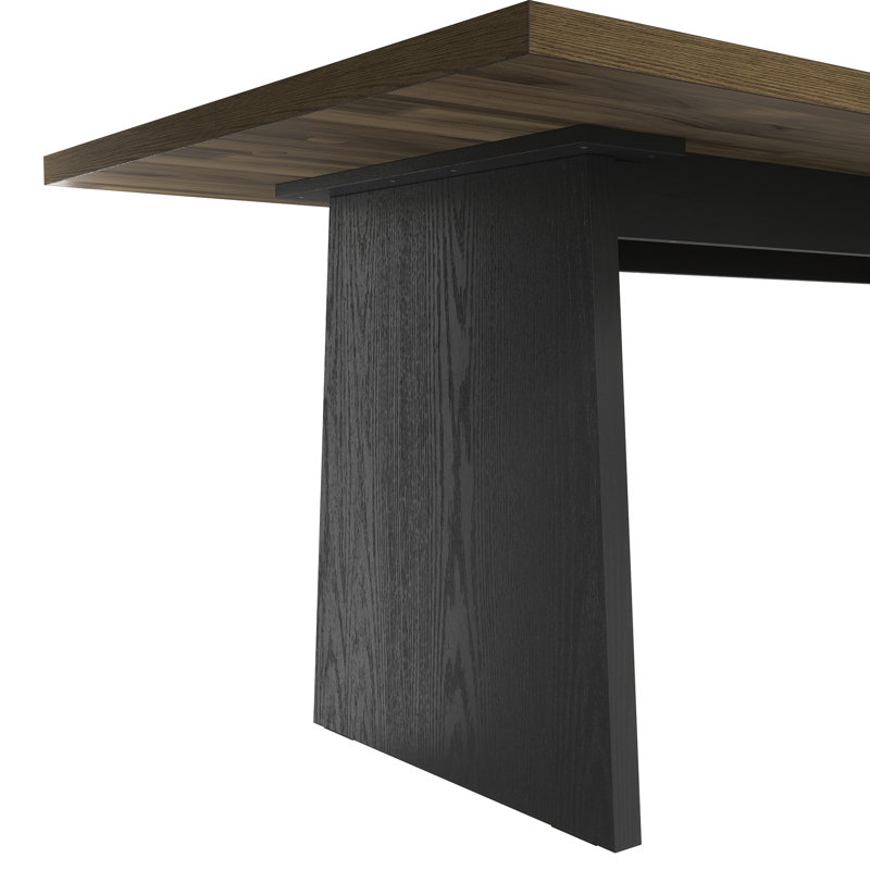 83.9'' W Solid Oak Executive Computer Desk