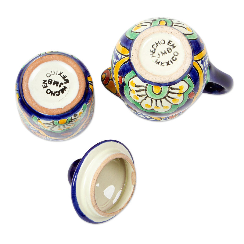 Hand Painted Ceramic Sugar Bowl with Lid