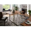 Freeform 3 Acacia Solid Wood Top Metal Base Dining Table-47590349-47590350-47590352