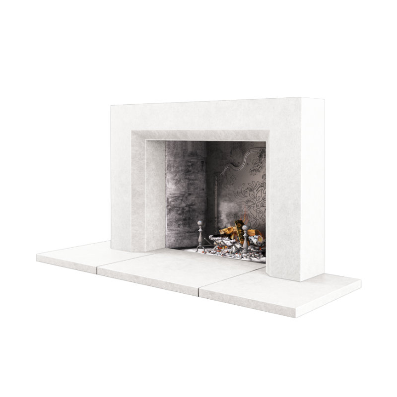 Miami Fireplace Surround, Smooth White