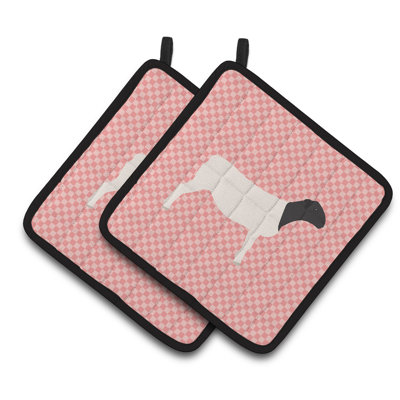 Caroline's Treasures Checkered Polyester Potholder Set