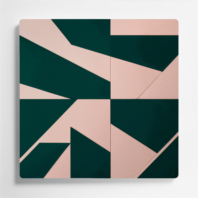 Minimalisme 97, art mural vert en métal, H 12 po x l 12 po