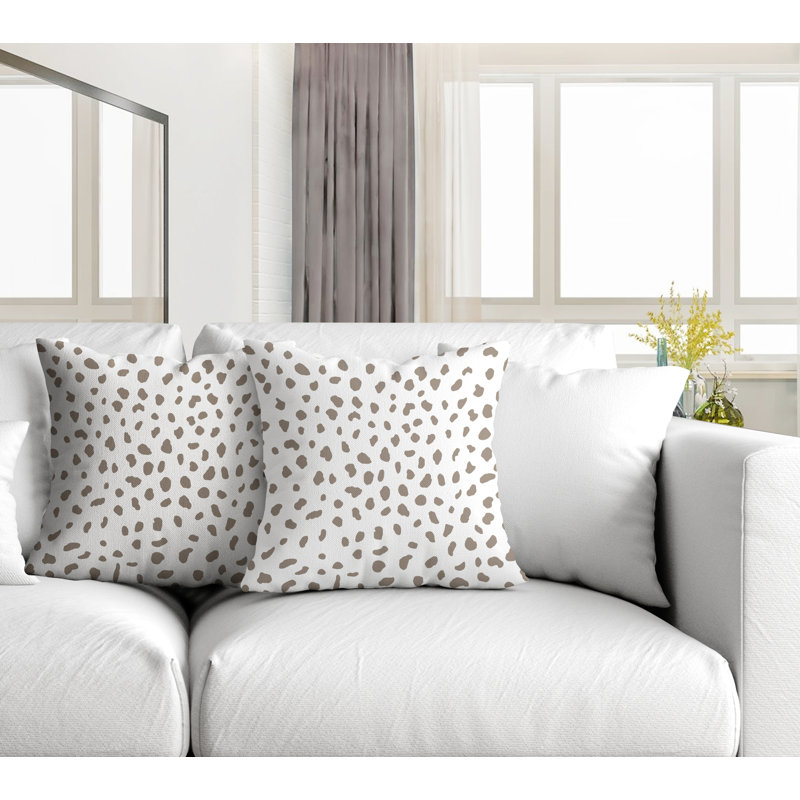 Coussin décoratif intérieur / extérieur, Beige, L 15 po x H 15 po