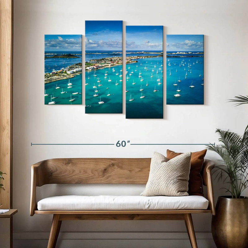 Mehar Marigot Bay Sailboats, 32" H x 52" W