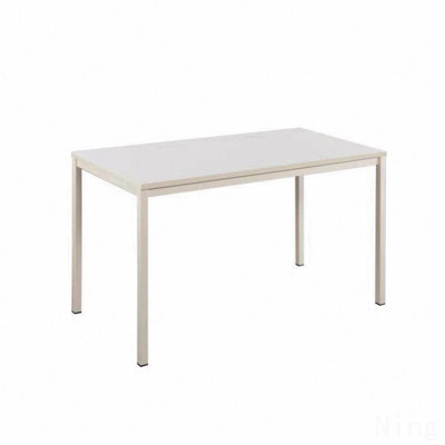 Harry Contemporary Computer Desk, Ivory Wood Metal