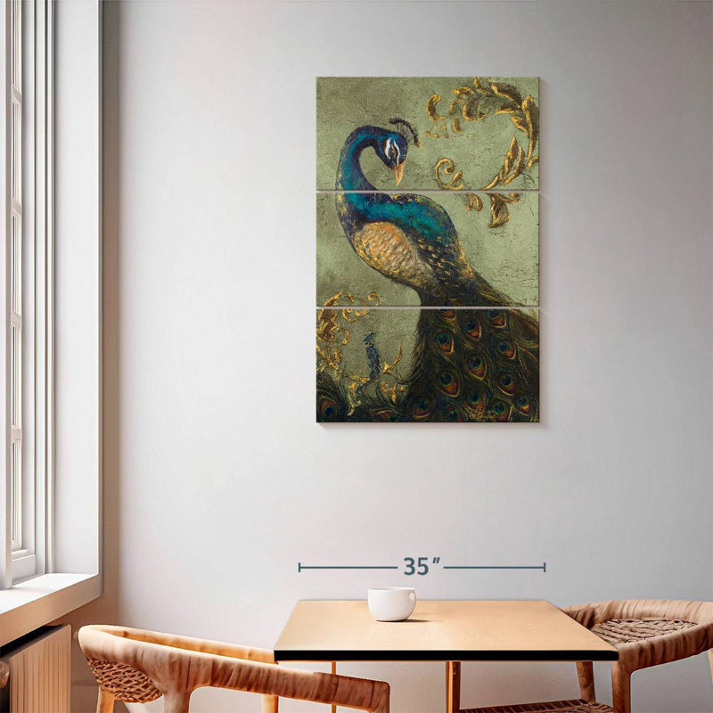 Brampt Peacock On Sage I, 57'' H x 36'' W