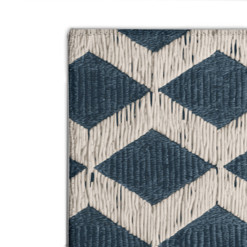Tapis d'intérieur et d'extérieur à carreaux beige, Rectangulaire 2 pi x 3 pi