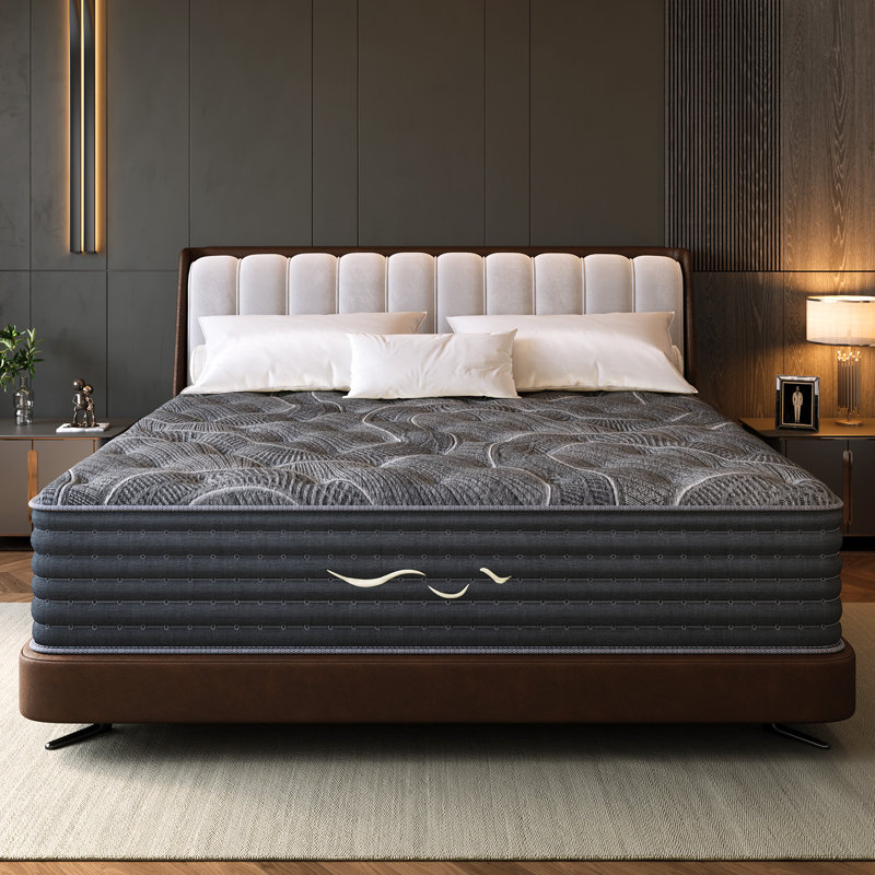  14in. High-end Antistatic Medium & Firm Revenible Cashmere Gel Memory Foam Mattress CertiPUR-US, OEKO-TEX SGS Certified, 14"