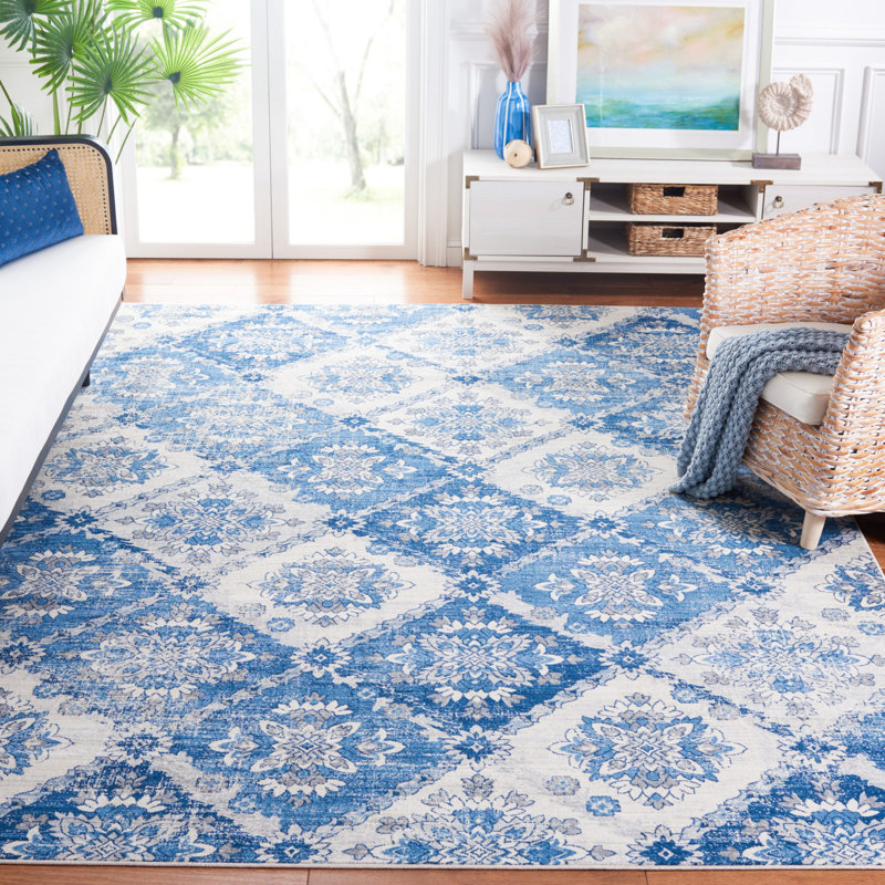 Tapis à motif géométrique Danni-Marie, Rectangle 8 pi x 10 pi