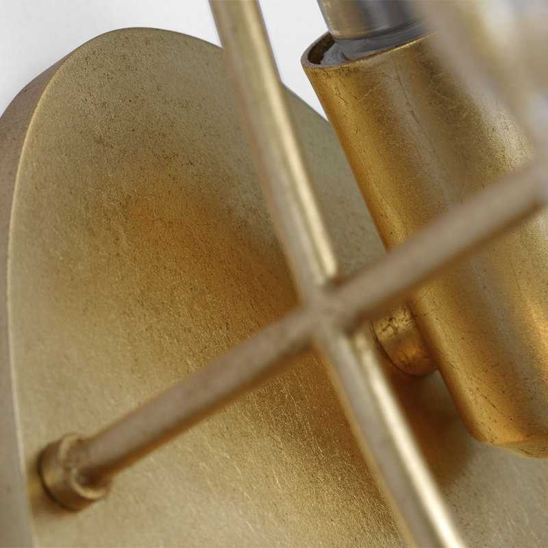 Julie Neill Gianna 21" Layered Sconce with Clear Glass, Gold, Gold