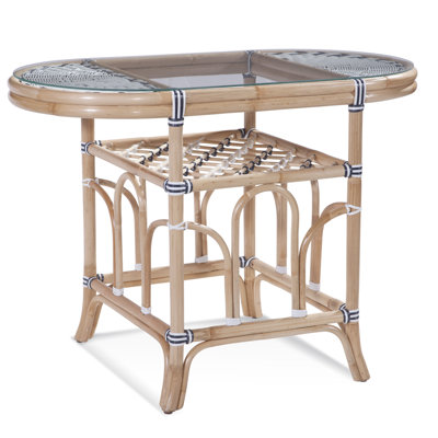 Pier Point Oval Glass Dining Table