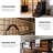 Loft Bed with Built-in Desk, Stairs and Wardrobe, Space-Saving Metal Frame with Charging Station, LED Lights and Storage for Adults-2075280629-2077769503