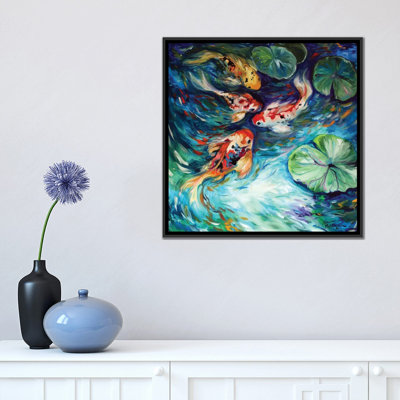 Dancing Colors Koi by Marcia Baldwin - Wrapped Canvas Gallery-Wrapped Canvas Giclée